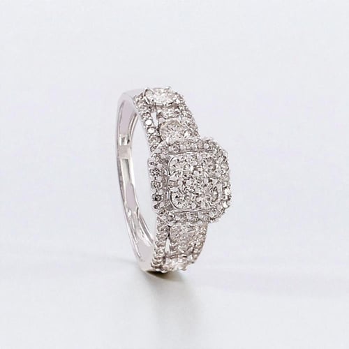 خاتم الماس تونز برلنت على ذهب ابيض W776-89