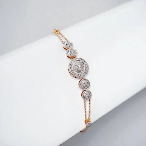 اسوارة الماس برلنت على ذهب اصفر W783-6