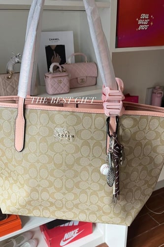 coach totebag Dusty Rose braown