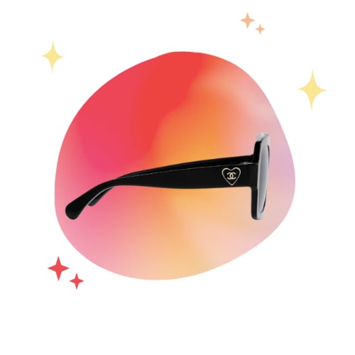 chanel heart sunglasses