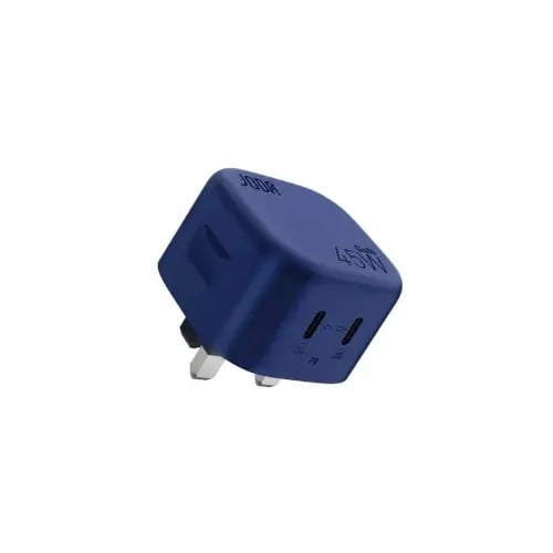 جودا - شاحن جداري بقوة 45 واط بمنفذين تايب سي شحن...