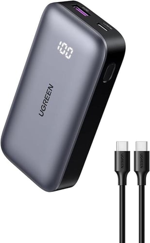 شاحن متنقل بمنفذ PD ومنفذ USB بسعة 10000MAH بقوة 3...