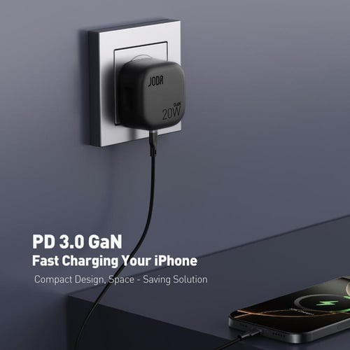 شاحن جداري JODA فولت بود بقوة 65 واط بمنفذين تايب...