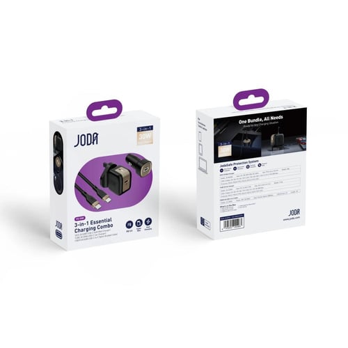 جودا - بكج 3 في 1 Essential Charging شاحن جداري وش...