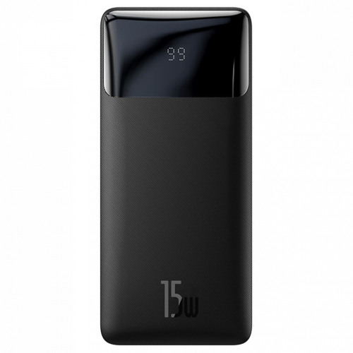 بطارية 10 الاف من بيسوس عداد رقمي 20واط- اسود