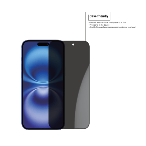 حماية شاشة زجاج من زوندا ايفون 16 بروماكس - خصوصية...