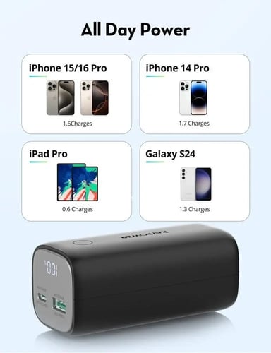 راف باور بطارية بسعة 10000 ملي امبير بقوة 30 واط ب...