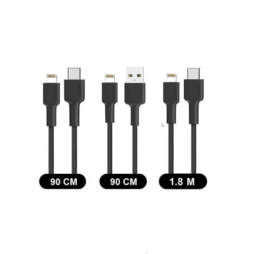 اوكي 3 كيابل في باكج واحد - اسود