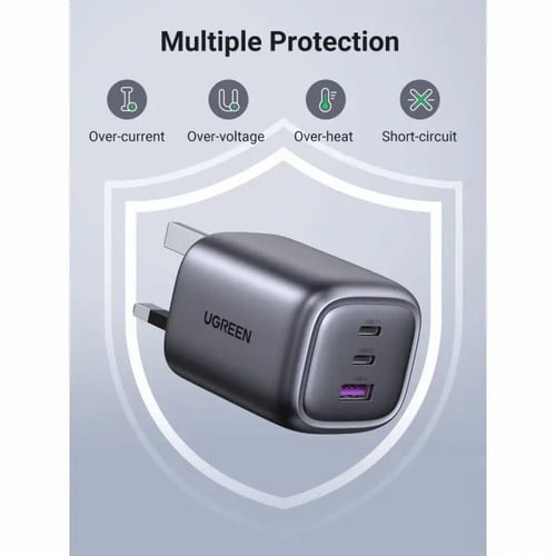 يوجرين شاحن جداري نكسود بمنفذين PD وبمنفذ USB بتقن...