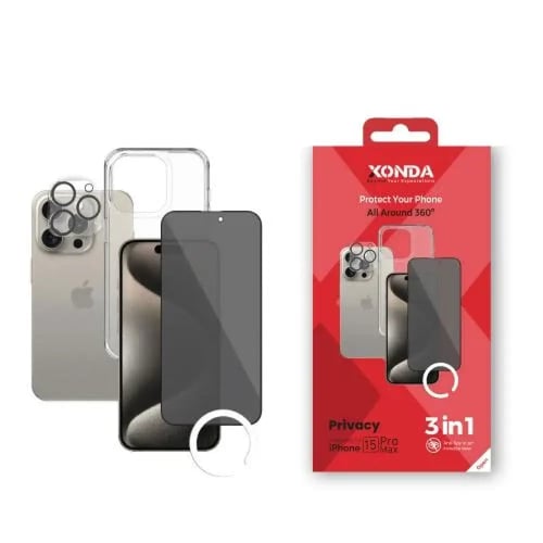 زوندا - بكج حماية 3in1 لأجهزة الايفون بكافة الاصدا...