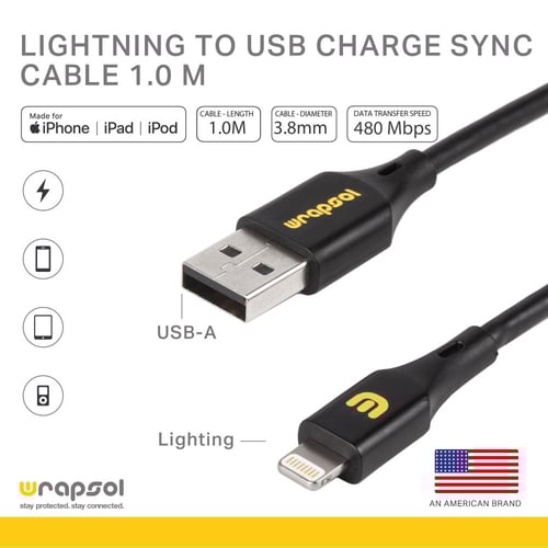 كيبل رابسول آيفون 1 متر