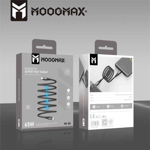 موج ماكس - كيبل قماش مغناطيسي 2 متر بقوة 65 واط -...