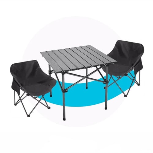 مجموعه الطلعه كرسيين وطاوله قابله للطي