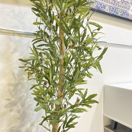 شجرة الزيتون صناعي مركن ذهبي - 160 سم