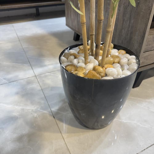 شجرة الزيتون صناعي مركن اسود - 140 سم