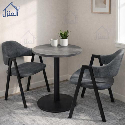 طقم طاولة دائرية مع كرسيين – تصميم عصري أنيق بلمسة...