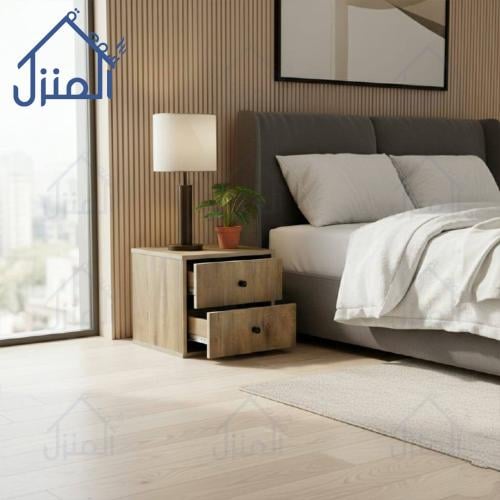 كومودينو خشبي مودرن بدرجين – تصميم عملي وأنيق