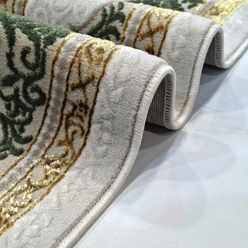 سجاد كلاسيك – نقش ملكي فاخر – كريمي × رمادي × ذهبي