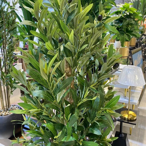 شجرة الزيتون صناعي مركن اسود - 160 سم