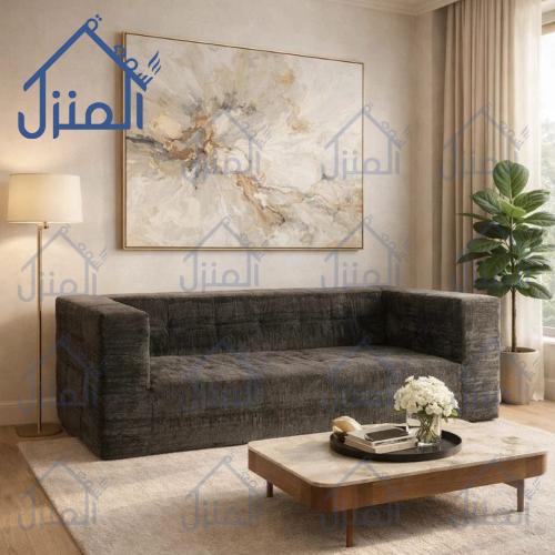 كنب مودرن قماش ذراعين – كنبة صالة مريحة