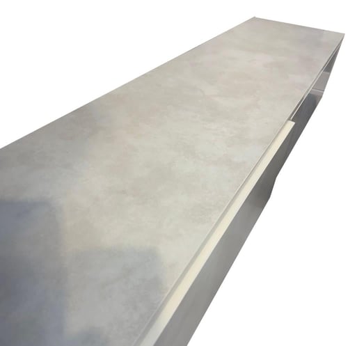 طاولة تلفزيون جدارية معلقة لون بيج فاتح مقاس مترين