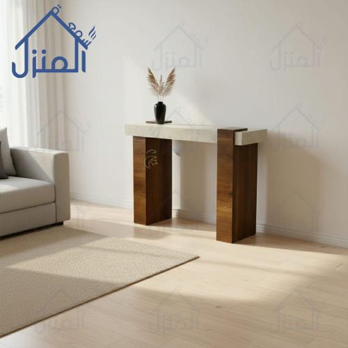 طاولة كونسول خشبية – تصميم هادئ طبيعي
