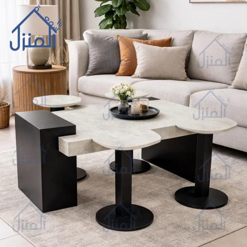 طقم طاولات قهوة مودرن متعدد القطع – تصميم عملي مع...