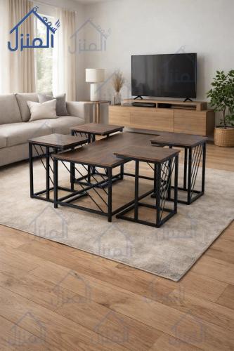 طقم طاولات وسط متعددة متداخلة – تصميم عصري هندسي ب...