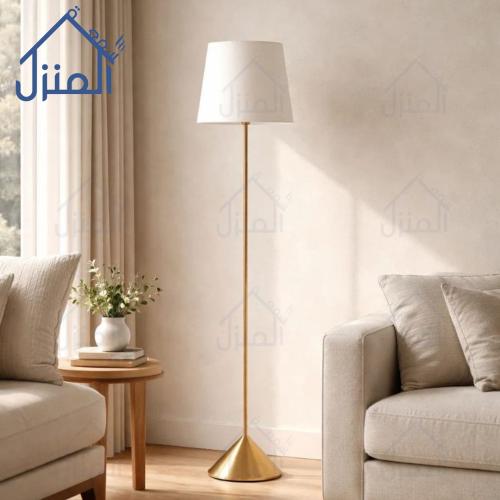 أباجورة أرضية مودرن ذهبية - مصباح واقف أنيق لغرفة...
