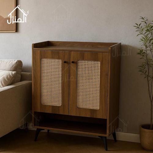 دولاب الأحذية راتان ووك صغير لون بني