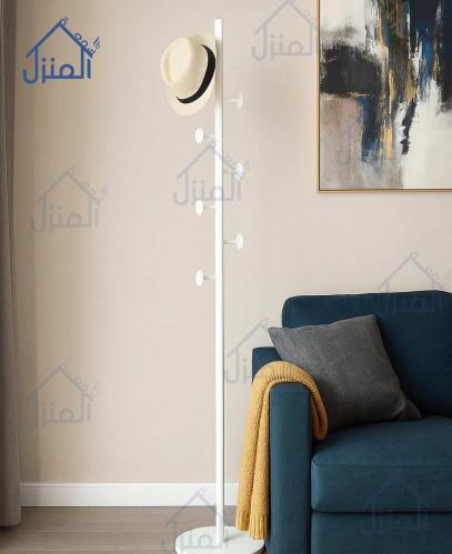 علاقة ملابس أرضية بيضاء بتصميم عصري نحيف متعدد الأ...