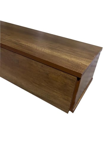 طاولة تلفزيون جدارية معلقة لون بني مقاس مترين