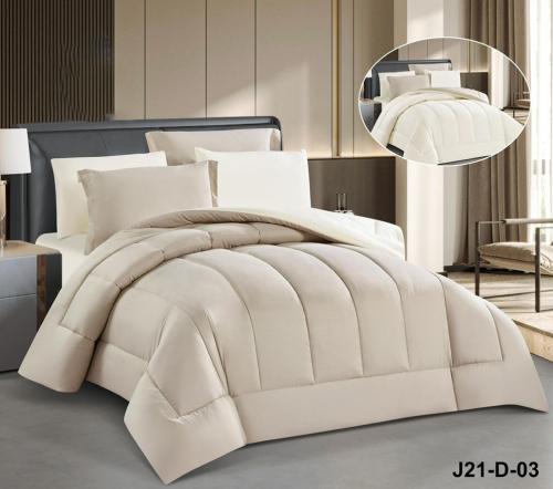 مفرش فندقي نفرين إيزل وجهين مايكروفايبر لون بيج و...