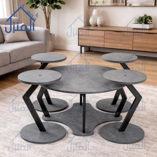 طقم طاولات قهوة مودرن متداخلة دائرية ـ طاولات جانب...