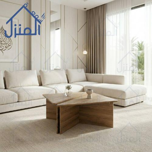 طقم طاولات وسط متداخلة فخمة من الخشب المستورد - قط...