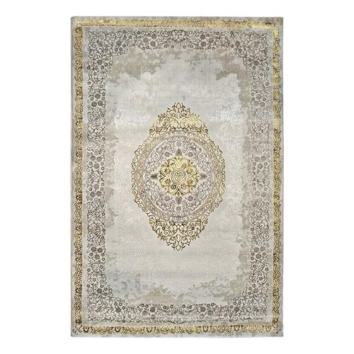 سجاد كلاسيك – نقش ملكي فاخر – كريمي × رمادي × ذهبي