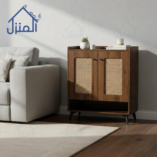 جزامة خشبية ببابين وأرجل مرتفعة – تصميم أنيق وتنظي...