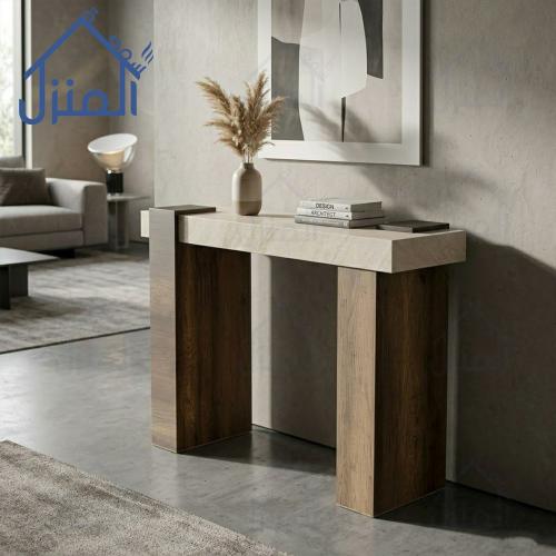 طاولة كونسول مودرن بسطح بديل حجر – تصميم فاخر بلمس...
