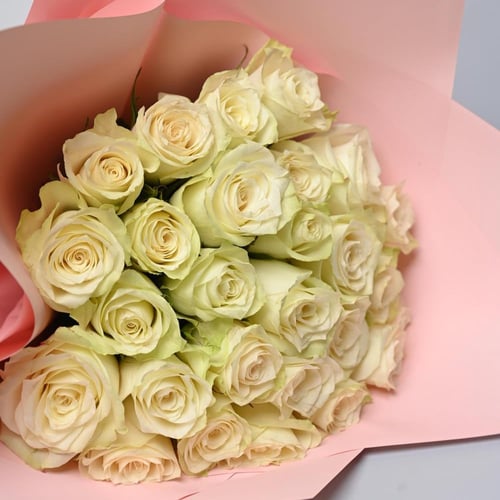 باقة ورد شمس الصباح - الجوري الأبيض