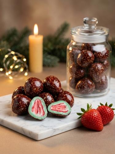 Dried strawberry with watermelon