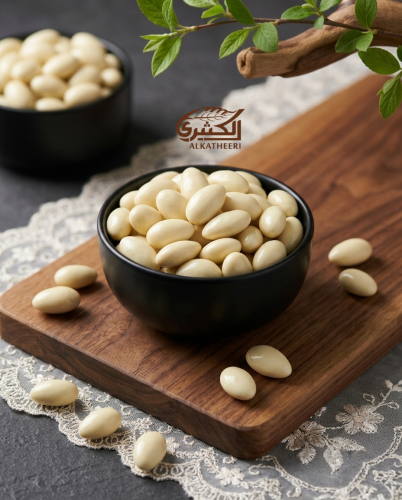 لوز مغطس بالوايت شوكلت