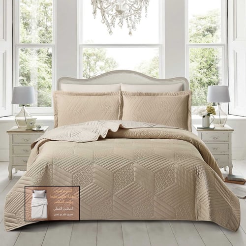 لحاف مظغوط سادة نفر ونص