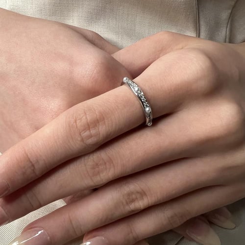 خاتم فضي لولو