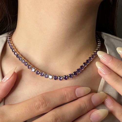 عقد زريكون بنفسجي