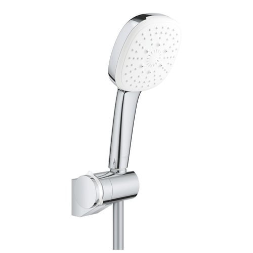 Chrome shower headset