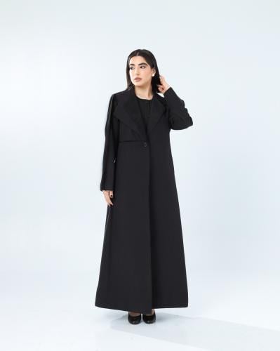 كتان كوري خفيف اسود مع شبك اسود