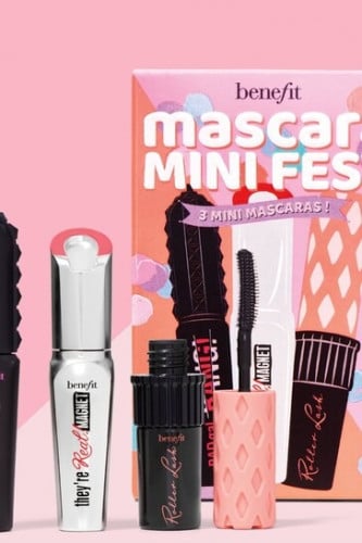 طقم مسكره بنفت مني