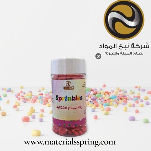 رشات سكر شكل قلب أحمر وزن 85 غرام