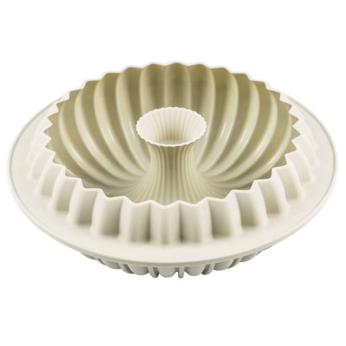 قالب سليكون ابيض نصف دائرة شكل مفرغ من الوسط