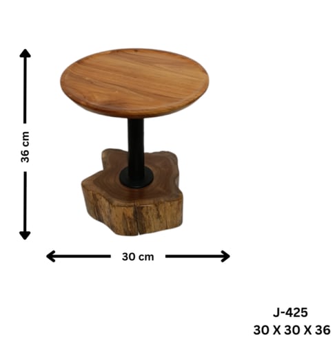 طقم أو مفرد طاولة دائرية خشب طبيعي